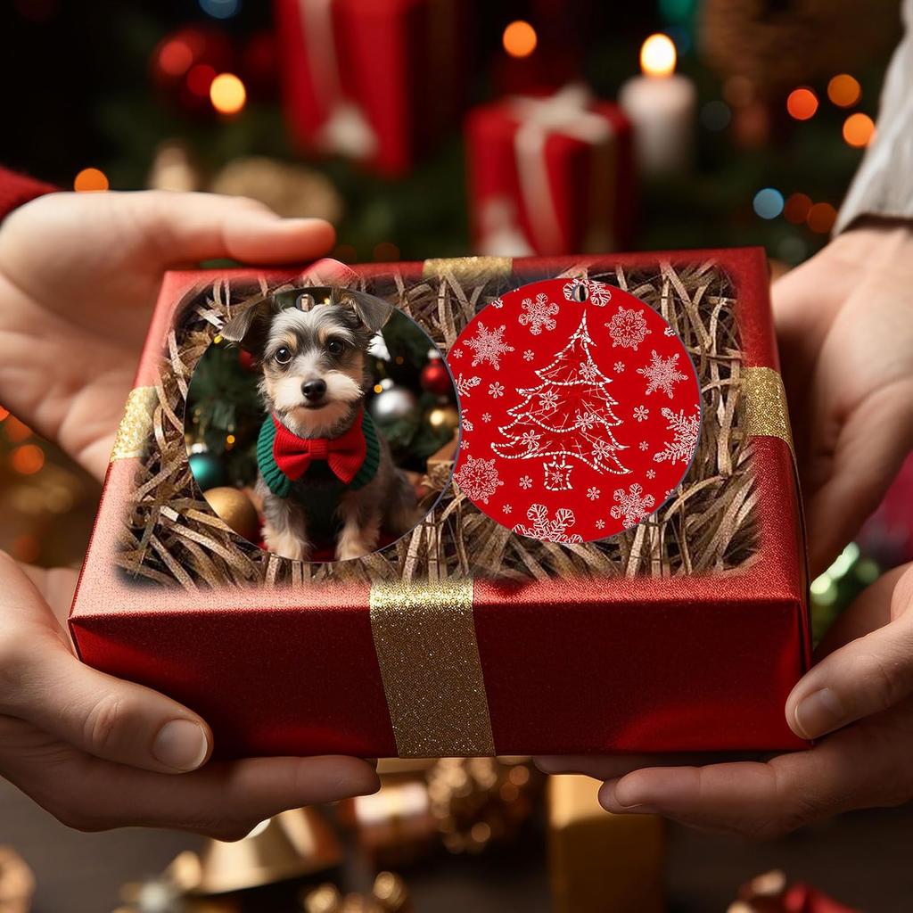 55Pcs 3 Inch Sublimation Ornament Blanks Bulk Round Ornaments MDF Double Side Sublimation Blanks Ornaments Products Keychains Heat Transfer for DIY