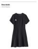 Elegant Minimalist Round Neck Short Sleeve Women's Summer Dress