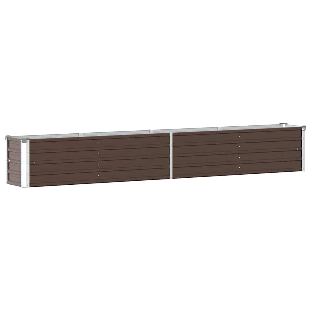 Garden Raised Bed Galvanized Steel 320 * 40 * 45 Cm Brown