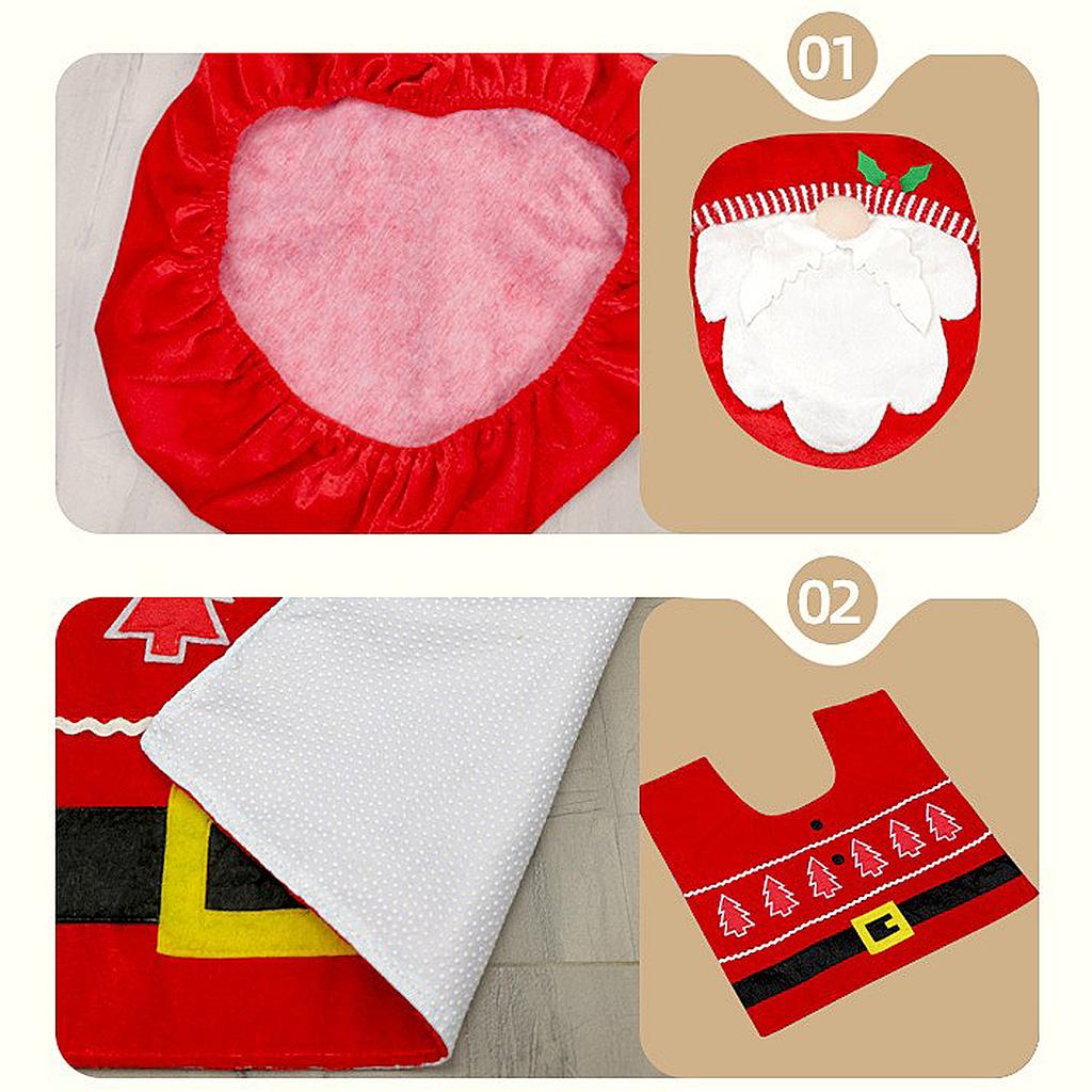Faceless Old Man Toilet Seat Cover Set Bathroom Decor