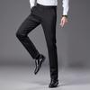 Pantalones de Traje para Hombre Elásticos Finos Pierna Recta Resistentes a las Arrugas Sin Planchar Oficina Pantalones de Negocios Ropa Formal Cita