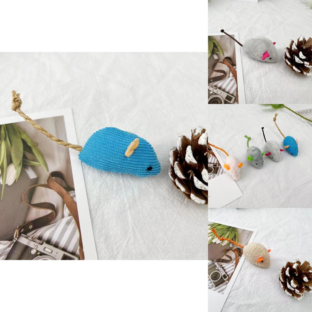 Catnip Mouse Plush Toy With Chewresistant Herbal Material For Stress Relief Cats