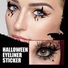 EELHOE Halloween Eyeliner Stickers, Horror Fashion Party Makeup Tool, Bat and Spider Decorative Eye Makeup Eyeshadow Stickers, 4pcs