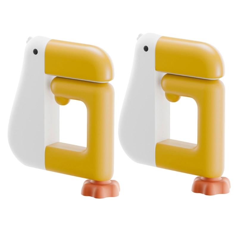 Pack of 2 Duck Shaped Space Saving Under Desk Schoolbag Hanger Bag Hanging Hook for Keys Umbrellas Cups Office Home Use