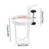 Table Side Cup Holder Desk Side Cup Holder Stainless Steel Anti-Spill Drinks Storage Holder for Coffee Mugs Water Bottles
