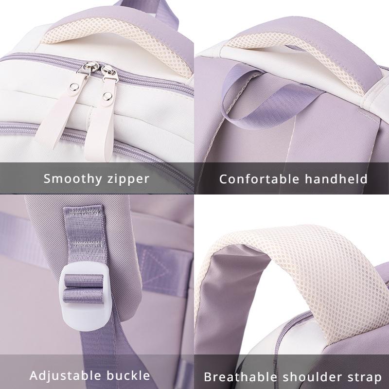 Rucsac școlar nou de primăvară 2025 pentru elevi de gimnaziu, capacitate mare, portabil, rucsac unisex pentru adolescenți de gimnaziu, ghiozdan pentru elevi de școală primară pentru clasele 5-6