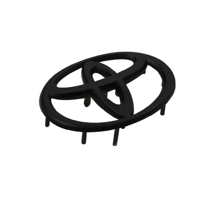 1PC 6.5x4.5cm Buckle Car Steering Wheel Emblem Decals Badge For Toyota Camry Corolla CHR Rav4 Vios Crown Highlander Tundra Levin