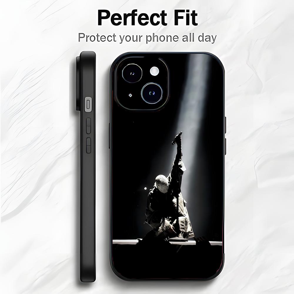 Bold Rap American Rapper K-Kanye West Phone Case Phone Case Soft Packaging Lightweight For iPhone17 16 15 14 13ProMax