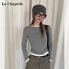 La Chapelle Women's Faux Two-Piece Long Sleeve Base Shirt