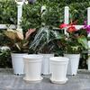 Orchid Pot with Saucer Flowerpot with Side Ventilation And Drainage Holes Rot Prevention Plant Pot for Phalaenopsis Roses Indoor Outdoor Use