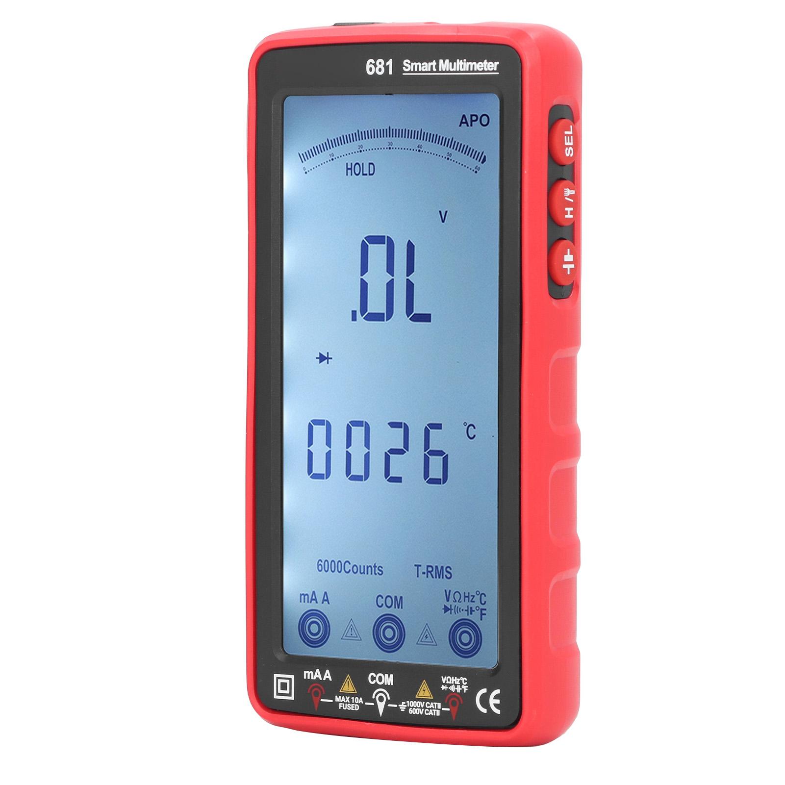 

NCV Non Contact Multimeter Anti Burning Automatic LCD Full Screen Intelligent Multimeter Volt Amp Meter