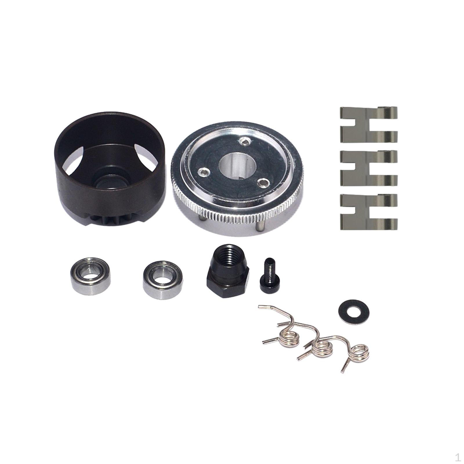 

14 Flywheel Assembly 1/8 RC Car Bearing Clutch Bell Shoes Nut Springs