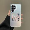 Phone Case For Samsung Galaxy S26 S25 S24 S23 S22 Ultra S20 S10 S21 FE 5G Plus Silver IMD Cover Art Initial Letter M Flowers