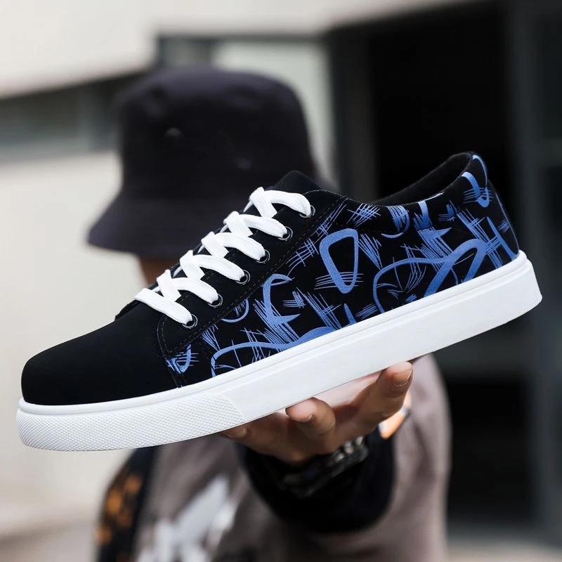 

Fashion Round Toe With Laces Man Shoe Low-Top Young Students Sneakers Retro Hiking Price Non-leather Trends 2025 Casual Shoes for Men 46