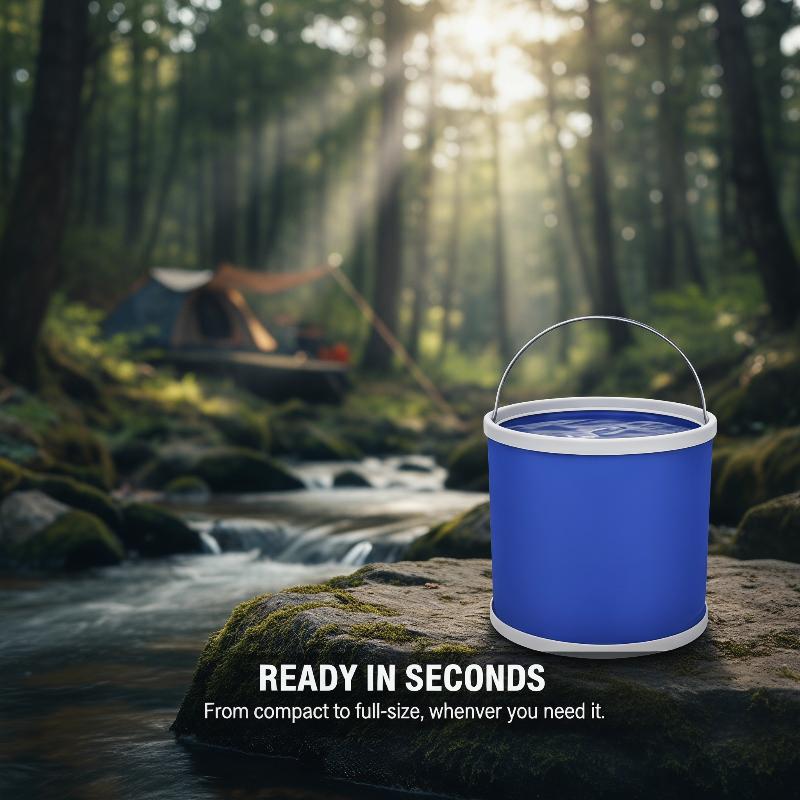 Oxford Fabric Portable Car Wash Bucket 9L/11L/13L Foldable For Compact Storage And Travel