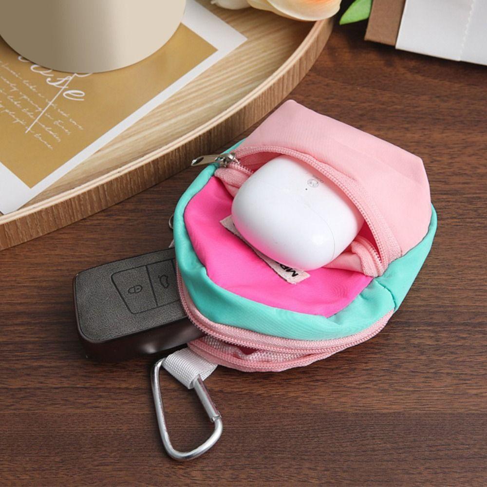 Portable Outdoor Sports Waist Bag Coin Purse Pendant Key Earphone Storage Bag Backpack Hanging Bag Wallet Pouch
