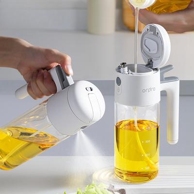Household Oil Spray Bottle, Glass Spray Press Type Oil Spray Bottle, Integrated Anti-oil Leakage Bottle