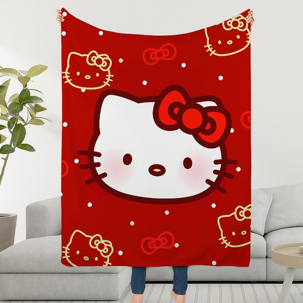 

Blanket Throw K-Kitty Super Red Cosy SRO Plush Living Year New Room Sofa Couch H-Hello Childish Birthday Gifts 75cmx90cm