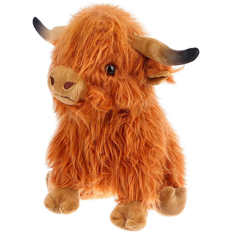 Simulation Highland Cow Animal Plush Doll Soft Stuffed Highland Cow Plush Toy Plushie Gift For Kids Boys Girls