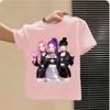 Kpop Childrens T Shirt Cartoon Graphic Short Sleeve Summer Comfortable Top Funny Gift for Fans Harajuku TShirts Girls Clothes