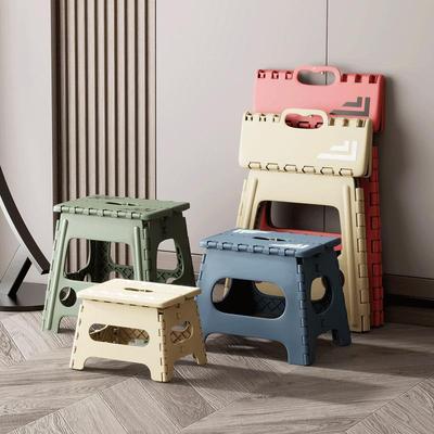 Durable Folding Plastic Stool - Compact, Portable, Multi-Purpose Chair for Home, Kids, Camping, and Outdoor Use.