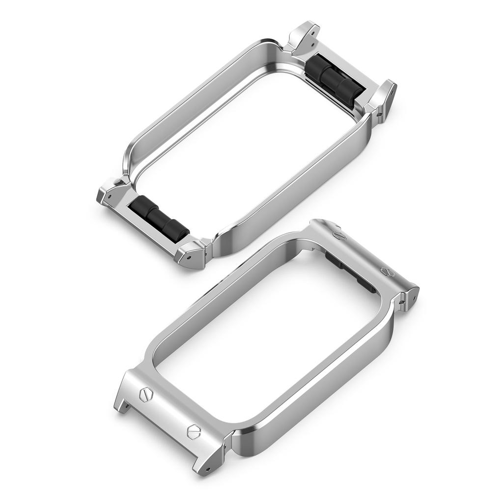 Brushed Metal Case for Band 11 Active Zinc Alloy Bezel 18mm Lug Snap-Fit