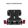 Multipurpose Camera Base Plate with 15mm Rod Rail Clamp Tripod Mounting Baseplate Aluminum Alloy for DSLR Rig Support