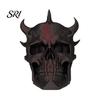 Horned Demon Skull Tow Cover Trailer Dust Heavy-Duty 3D Dust-proof Printed One-Piece Molded Bar Cap Matte Texture Accessory Weatherproof Hitch