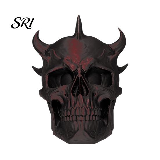 Horned Demon Skull Tow Cover Trailer Dust Heavy-Duty 3D Dust-proof Printed One-Piece Molded Bar Cap Matte Texture Accessory Weatherproof Hitch