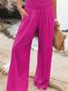 European & American High-Waisted Loose Summer Casual Wide-Leg Trousers for Women - Cotton Linen
