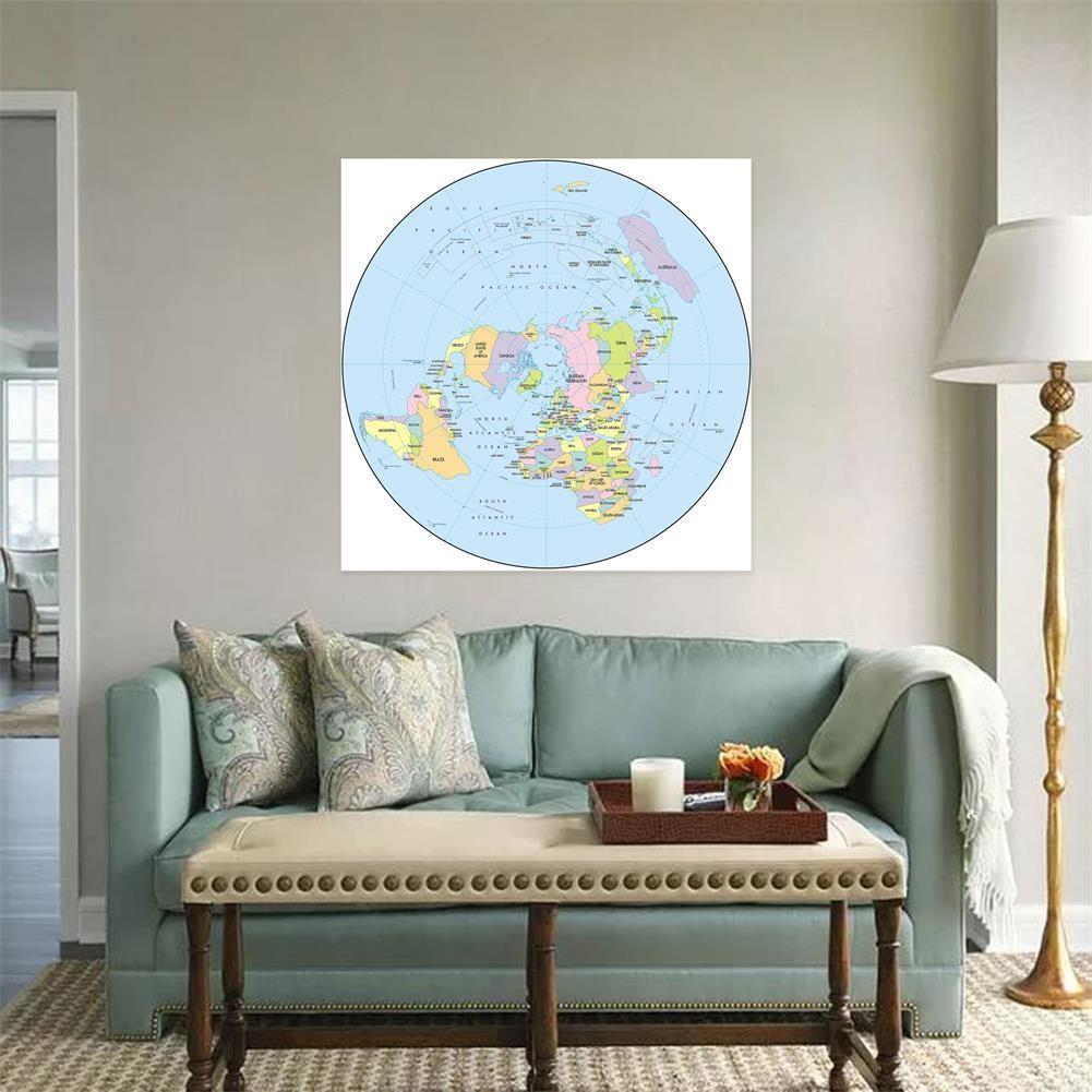 English Map-Northern Hemisphere Topographic Map-Countries,Wall Hanging Tapestry,Geographical,Tourism/Education Tool