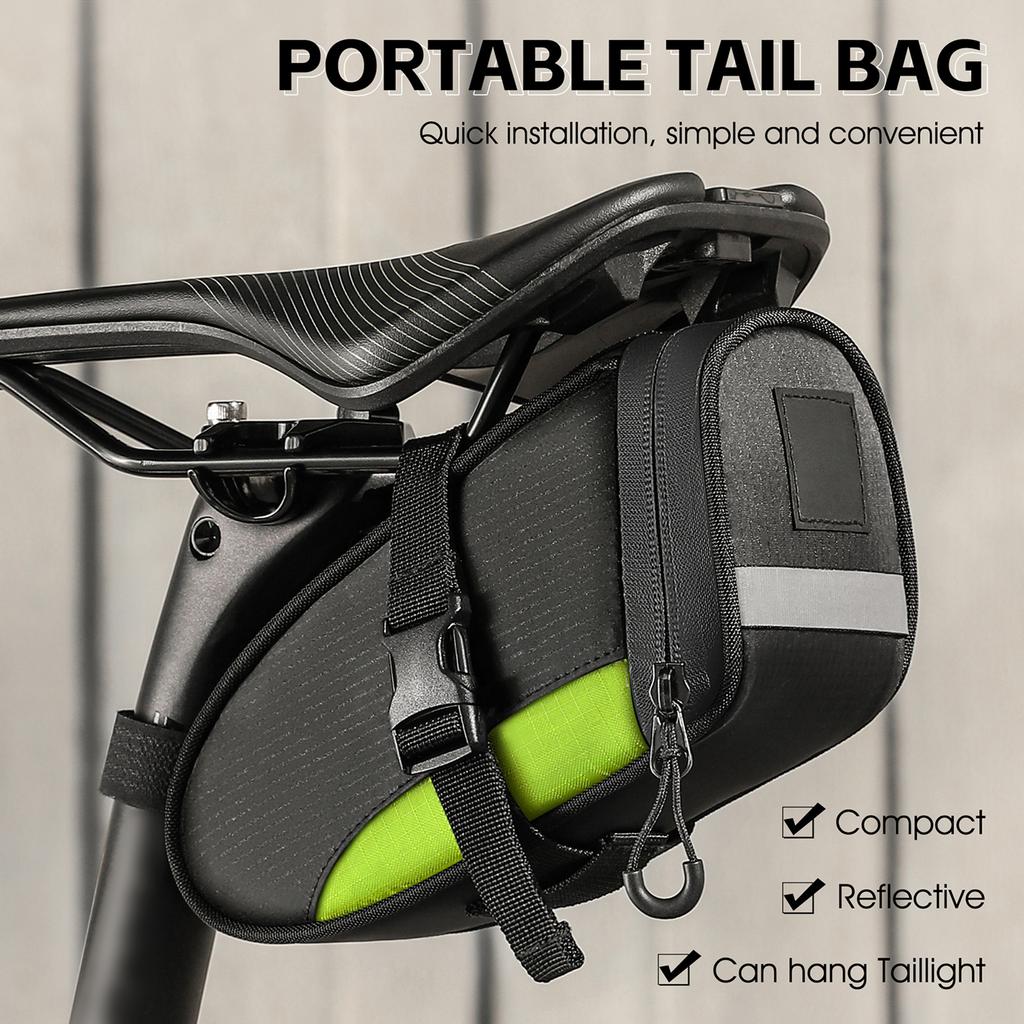Bike Saddle Tube Bag Waterproof Under Seats Bag Large Capacity Cycle Storage Bag Quick Release Accessories