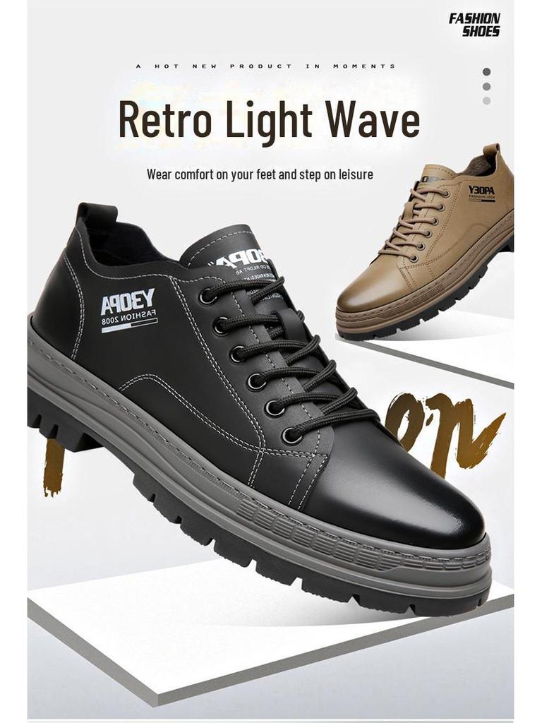 Men's Autumn/Winter Chelsea and Martin Boots: British Style, Thick-Soled Leather, Low/High-Top Work Boots