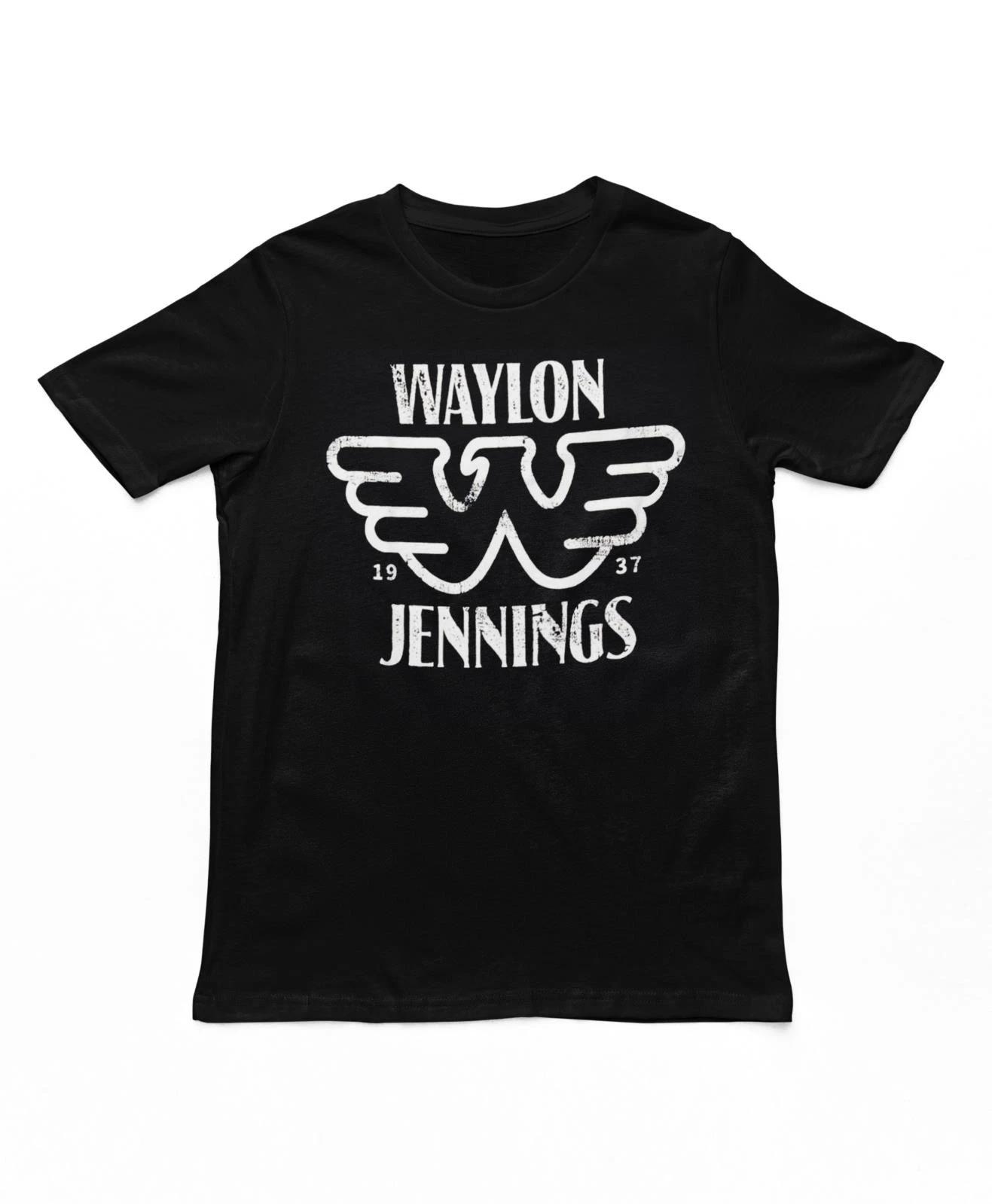 

Waylon Jennings Established Mens T T-Shirt Music Classic Rock Band Tee New Black S