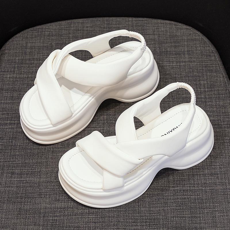 Thick-soled Small Women's Sandals Summer New Wear Fashion Versatile Muffin Height Increase Casual Sports Women's Sandals