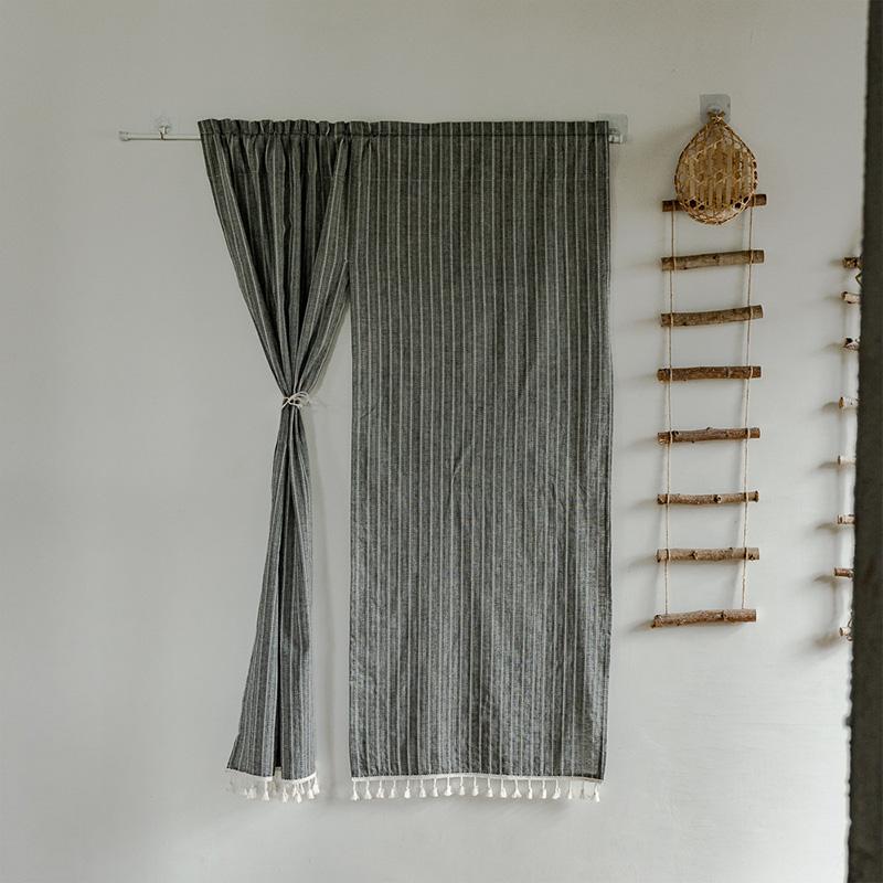 Tenda in Cotone e Lino Stile Giapponese Divisorio Cucina Soggiorno Camera da Letto Tenda da Appendere alla Porta Tende Mezzeporte per la Casa