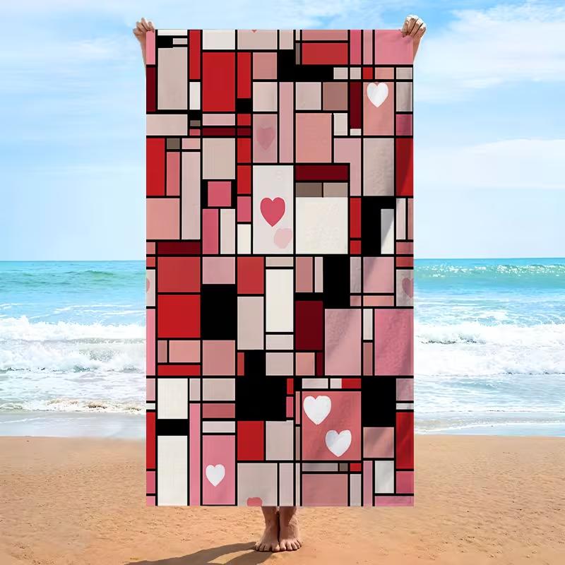 Summer Bubble Print Beach Towel Colorful Quick Dry Absorbent Towel for Swimming Pool Yoga Travel Beach Vacation