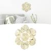 Nordic Luxury Wall Decoration Apricot Leaf Flower Mirror Wall Pendant Iron Art Porch Decoration