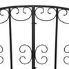 Garden Bridge, Steel, Side Railings, 120 kg Load, 119 x 67 x 70 cm, Black