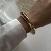 Exaggerated Punk Style Gold Color Metal Bangles for Women Irregular Geometric Wide Chunky Cuff Wrist Bracelet Hip Hop Jewelry