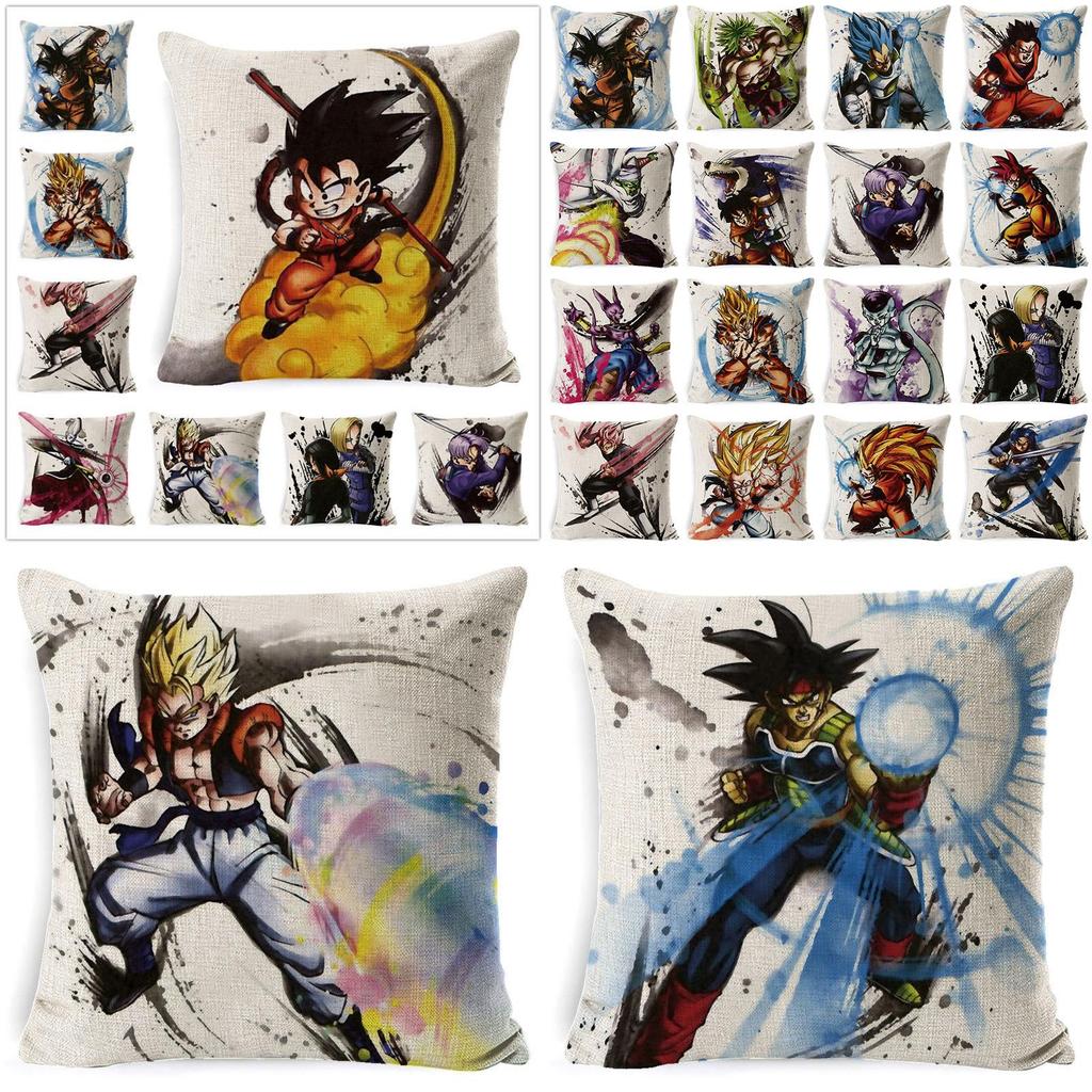 Fronha de Almofada Dragon Ball Incrível Capa de Almofada Quadrada de Desenho Animado Para Sofá Estiloso Decoração de Casa