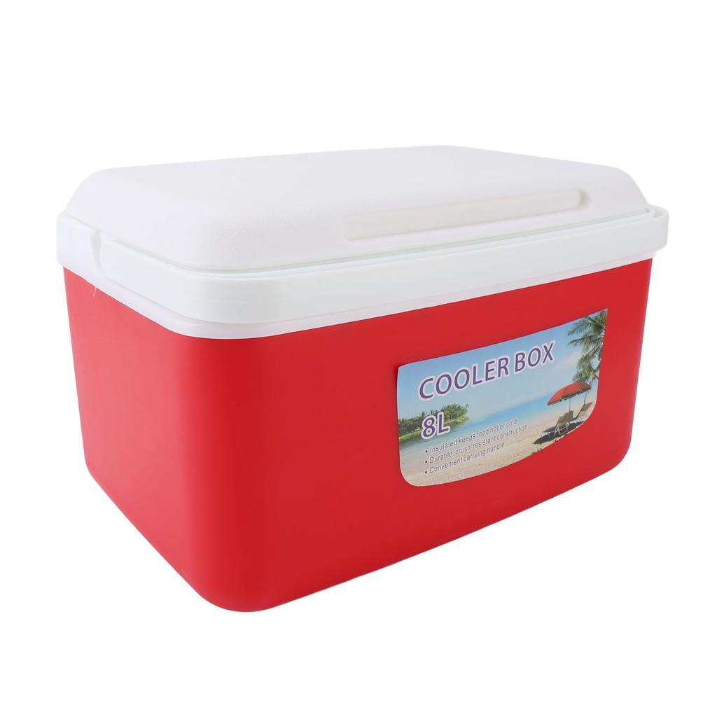 8L Isolierte Tragbare Kühlbox Effiziente Warm-Kalt-Isolierung Tragbare Harte Kühlbox Eisbox für Camping Picknick