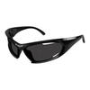 Balenciaga Hollow Lens Irregular Shape Sunglasses Unisex Sunglasses Black BB0318S001