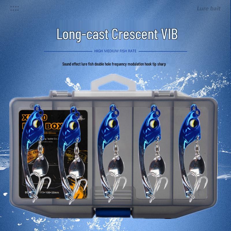 Xuan Yue VIB Metal Spinnerbait: Long Cast, Wobbling, Rotating Artificial Bait for Zander & Bass In Freshwater & Saltwater.