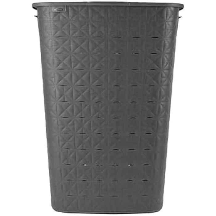 Corbeille à Linge - CURVER - Softex - 56L - 70% recyclé - 59 x 43 x 34 cm - Gris