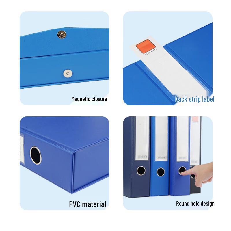 Youyida A4 Magnetic Buckle Archive File Box, 10-Pack