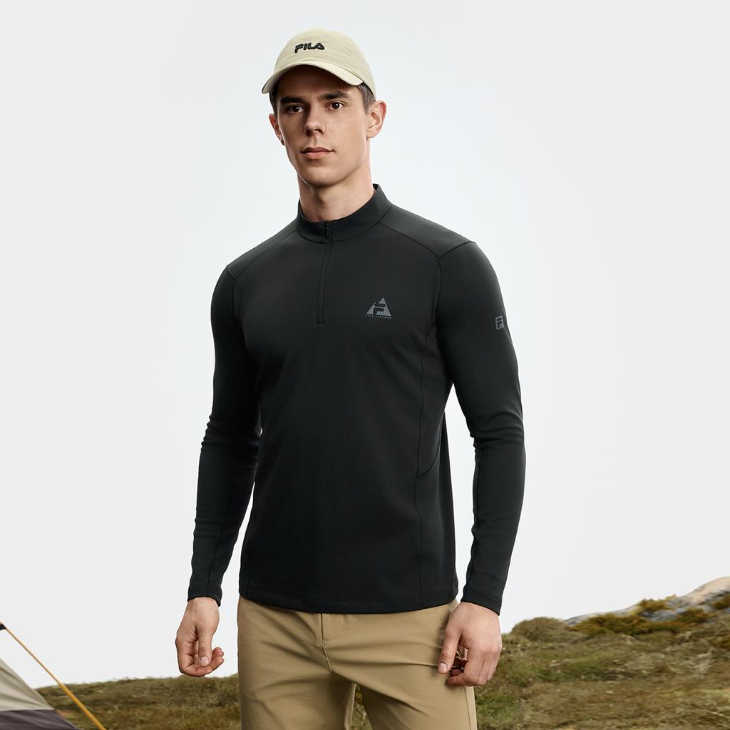 New FILA Explorer T Shirts Men's Pitch Black A11M537206FBK