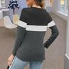 Women's Casual Versatile Fashion Trend Color Matching Zipper Long Sleeve