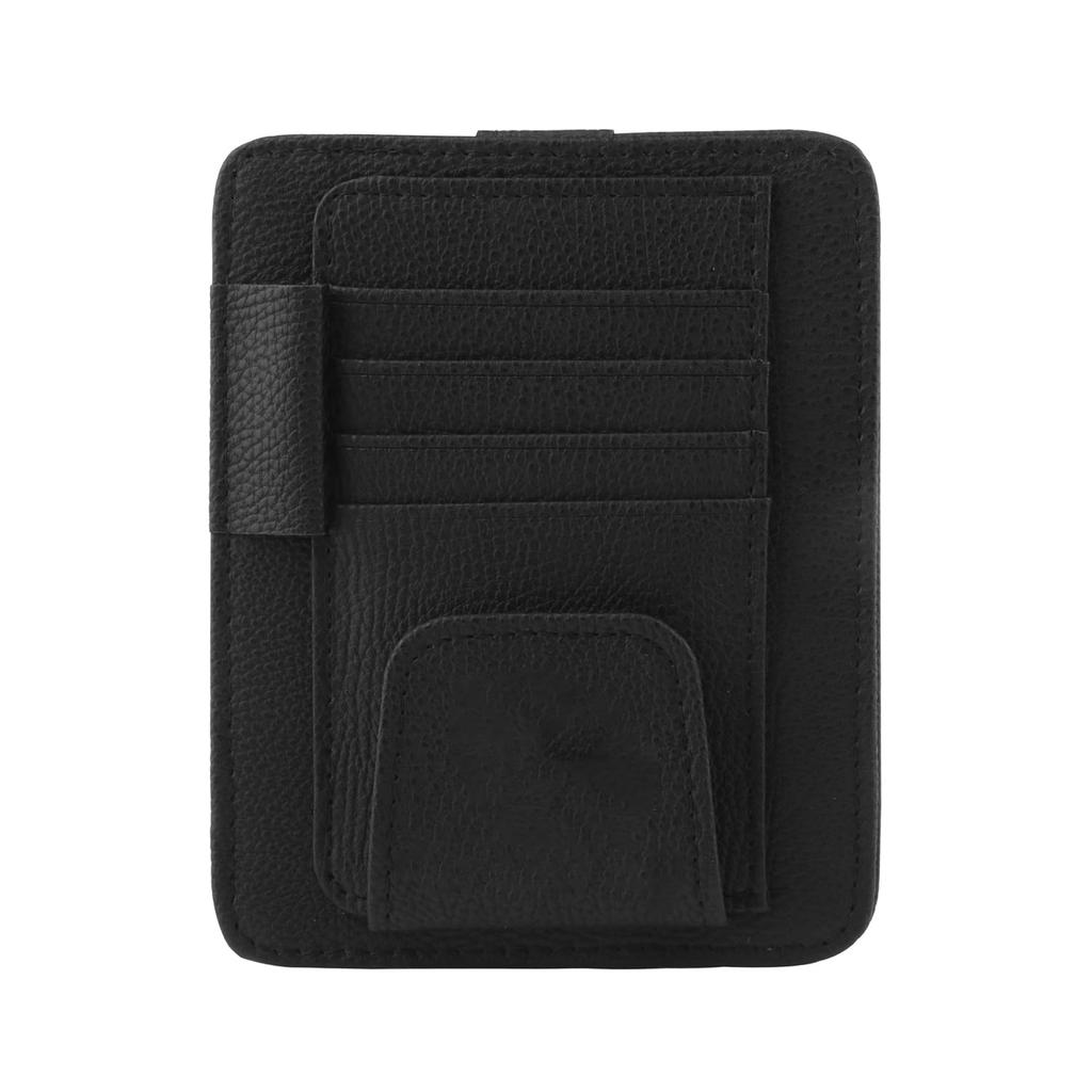 Toyozuho Car Sun Visor Case, Black, Multi-functional Storage Holder, Sun Visor Pocket, Small Storage,