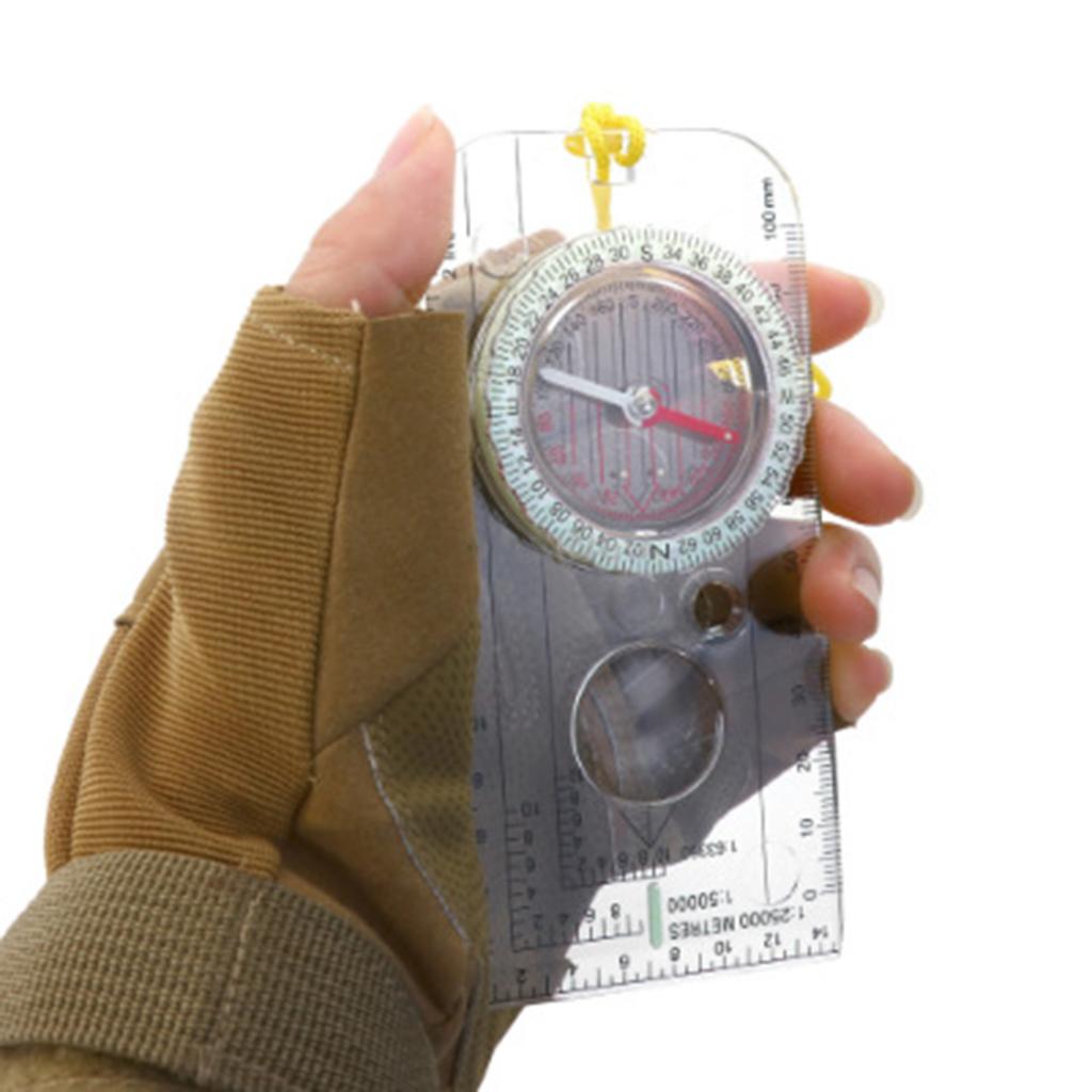 Practical Outdoor Compasses Acrylic Orienteering Compasses with Scale Hiking Backpacking Compasses for Map Reading